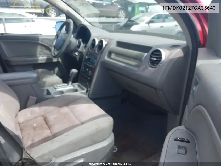 2007 Ford Freestyle Sel VIN: 1FMDK02127GA35640 Lot: 42757024