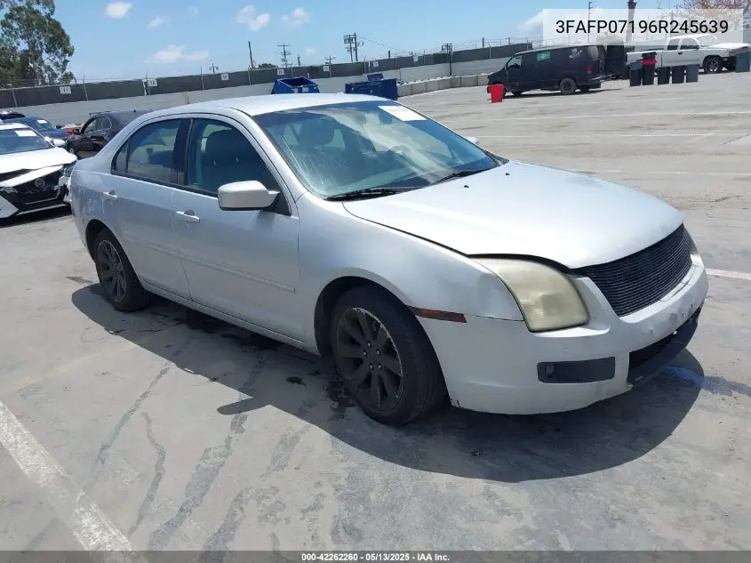 2006 Ford Fusion Se VIN: 3FAFP07196R245639 Lot: 42262260