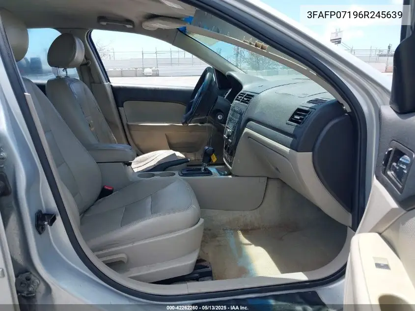 2006 Ford Fusion Se VIN: 3FAFP07196R245639 Lot: 42262260