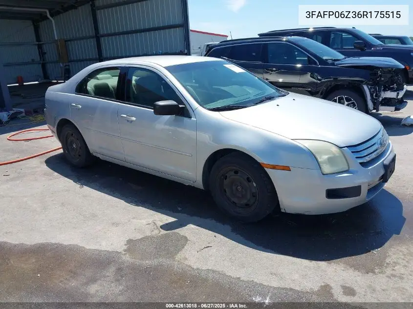 2006 Ford Fusion S VIN: 3FAFP06Z36R175515 Lot: 42613018