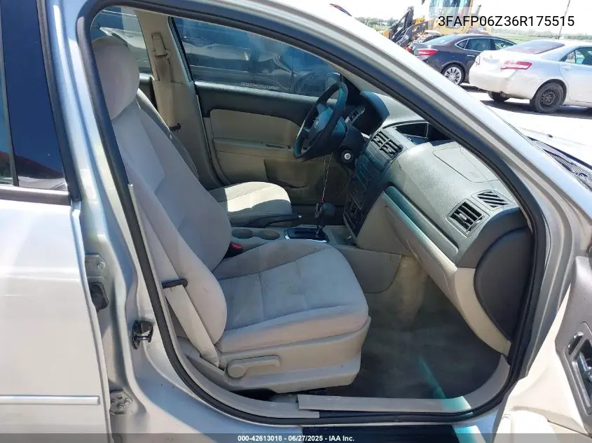 2006 Ford Fusion S VIN: 3FAFP06Z36R175515 Lot: 42613018