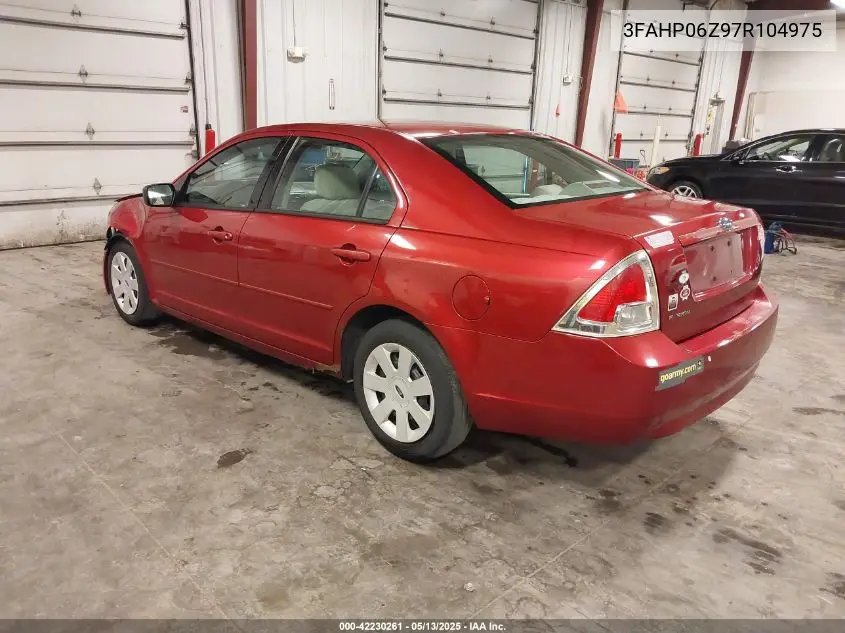 2007 Ford Fusion S VIN: 3FAHP06Z97R104975 Lot: 42230261