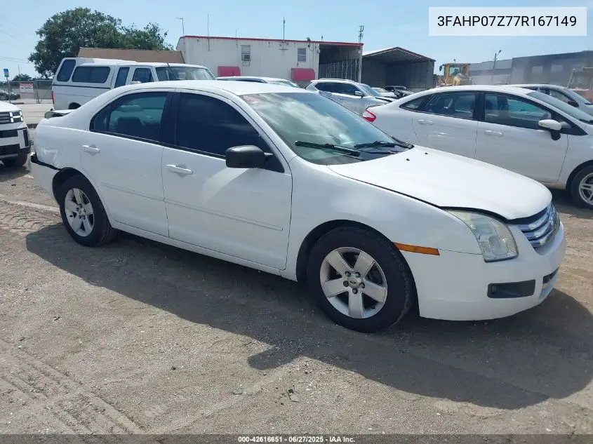 2007 Ford Fusion Se VIN: 3FAHP07Z77R167149 Lot: 42616651