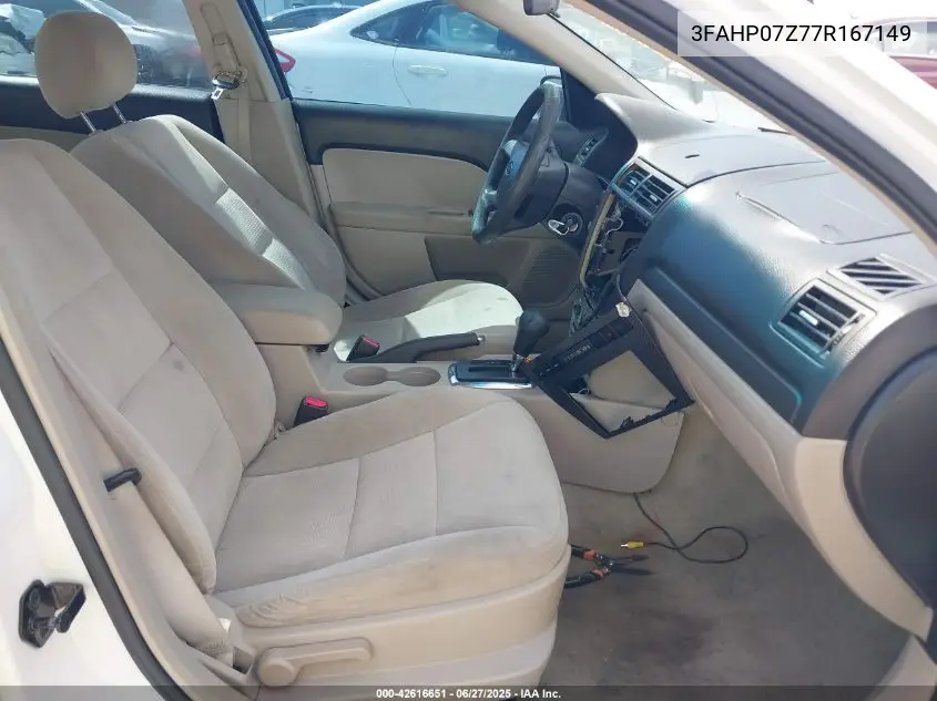 2007 Ford Fusion Se VIN: 3FAHP07Z77R167149 Lot: 42616651
