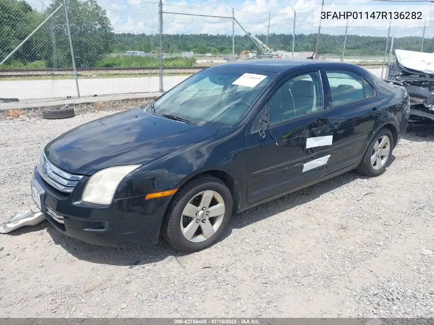 2007 Ford Fusion Se VIN: 3FAHP01147R136282 Lot: 42758405