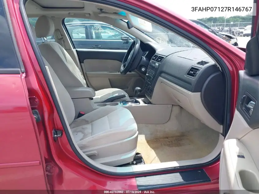 2007 Ford Fusion Se VIN: 3FAHP07127R146767 Lot: 42783960