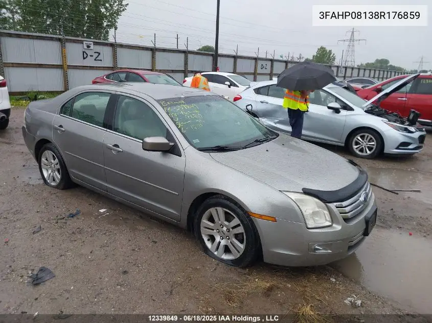 2008 Ford Fusion VIN: 3FAHP08138R176859 Lot: 12339849