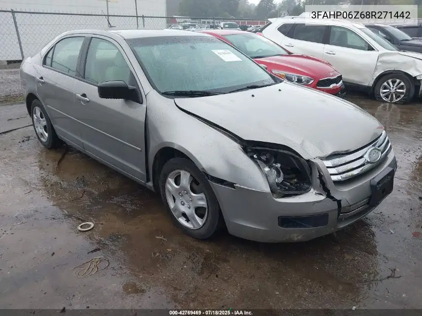 2008 Ford Fusion S VIN: 3FAHP06Z68R271442 Lot: 42769469