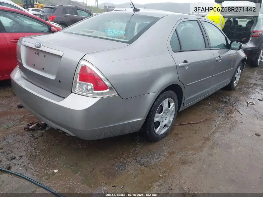 2008 Ford Fusion S VIN: 3FAHP06Z68R271442 Lot: 42769469