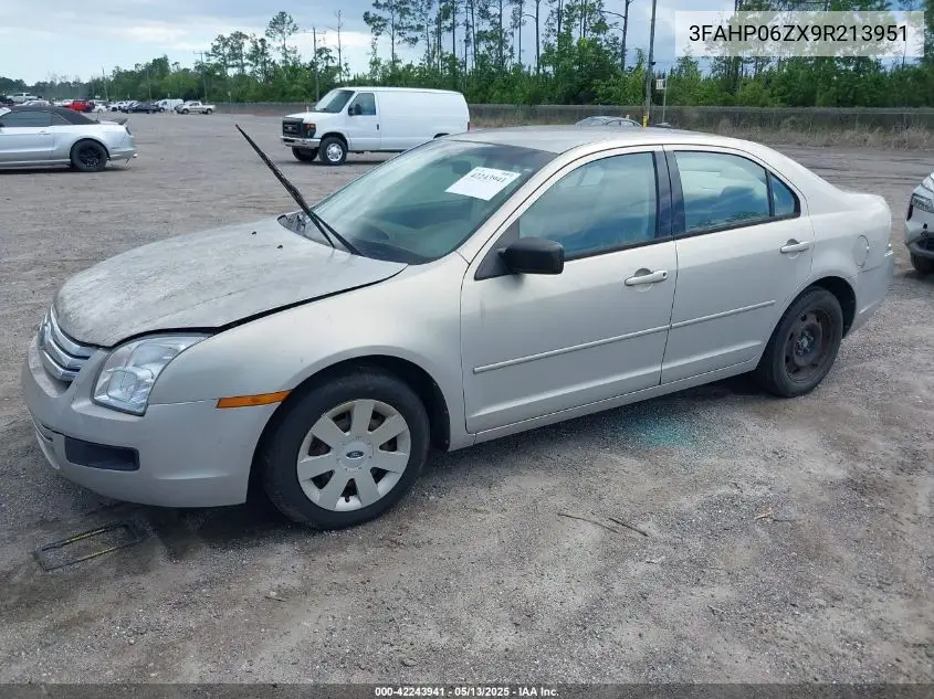 2009 Ford Fusion S VIN: 3FAHP06ZX9R213951 Lot: 42243941