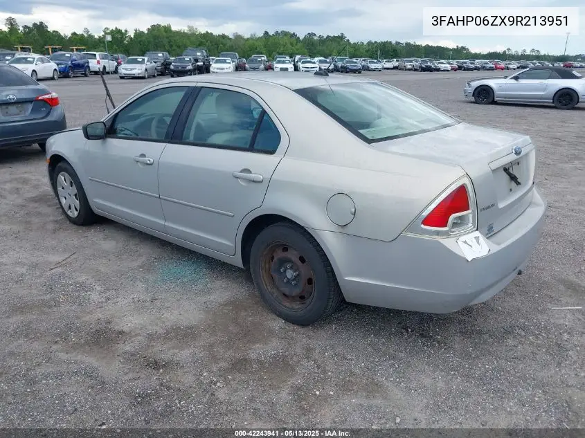 2009 Ford Fusion S VIN: 3FAHP06ZX9R213951 Lot: 42243941