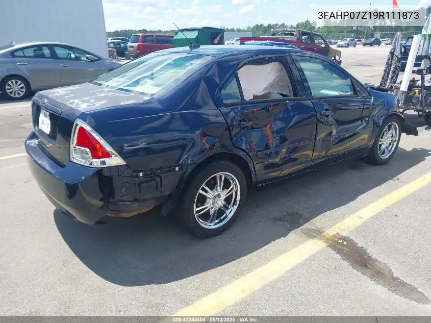 2009 Ford Fusion Se VIN: 3FAHP07Z19R111873 Lot: 42248404