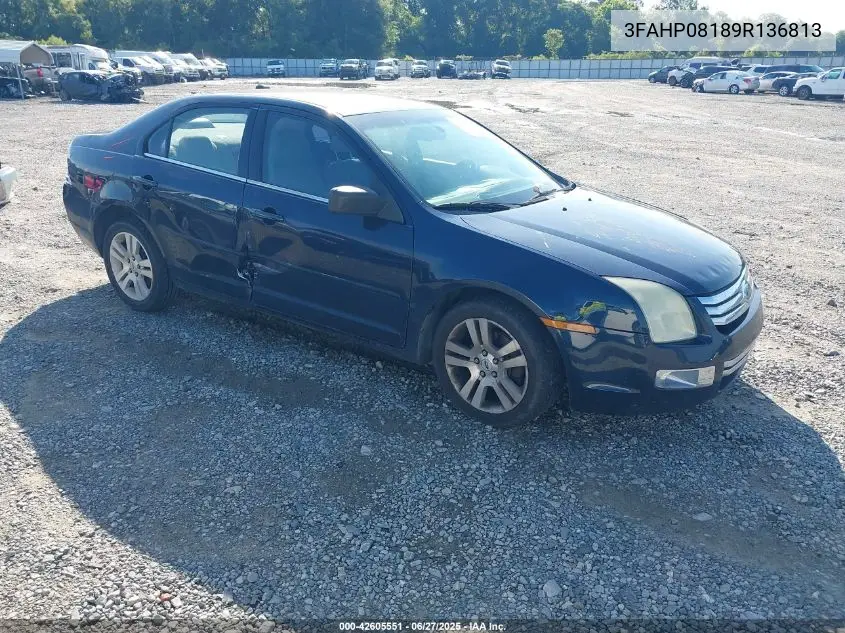2009 Ford Fusion Sel VIN: 3FAHP08189R136813 Lot: 42605551