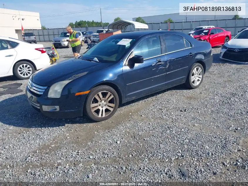 2009 Ford Fusion Sel VIN: 3FAHP08189R136813 Lot: 42605551
