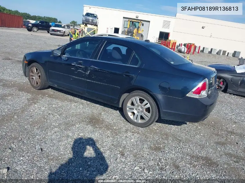 2009 Ford Fusion Sel VIN: 3FAHP08189R136813 Lot: 42605551