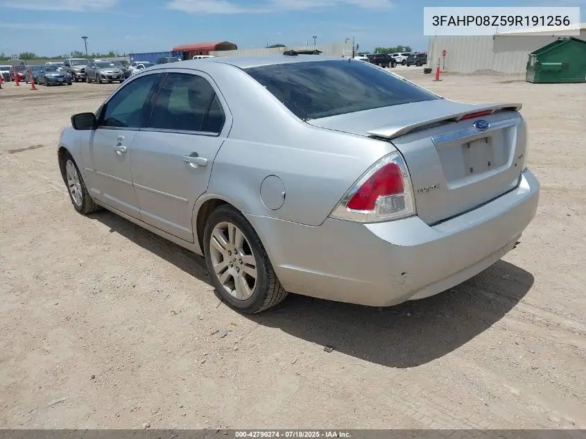 2009 Ford Fusion Sel VIN: 3FAHP08Z59R191256 Lot: 42790274