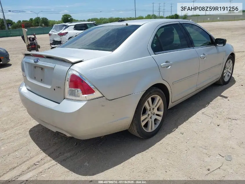 2009 Ford Fusion Sel VIN: 3FAHP08Z59R191256 Lot: 42790274