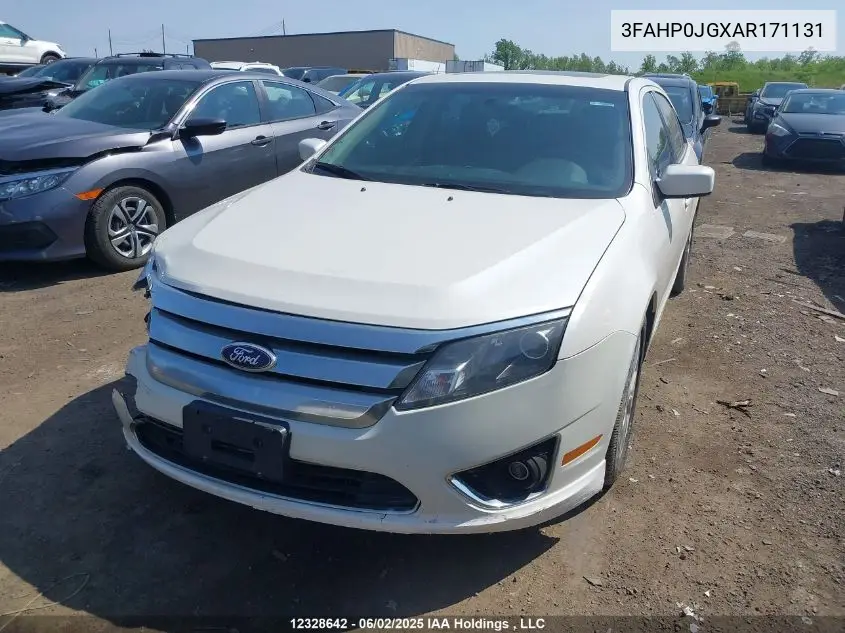 2010 Ford Fusion Sel VIN: 3FAHP0JGXAR171131 Lot: 12328642
