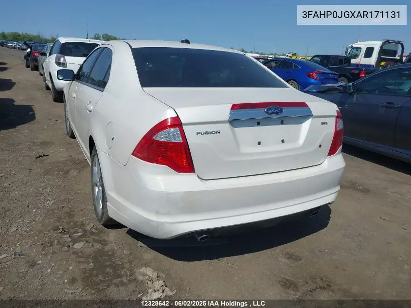 2010 Ford Fusion Sel VIN: 3FAHP0JGXAR171131 Lot: 12328642