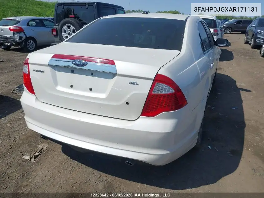 2010 Ford Fusion Sel VIN: 3FAHP0JGXAR171131 Lot: 12328642