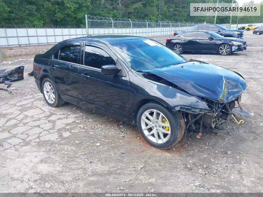2010 Ford Fusion Sel VIN: 3FAHP0CG5AR194619 Lot: 42244974