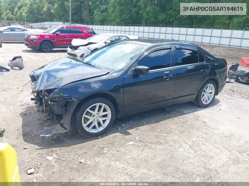2010 Ford Fusion Sel VIN: 3FAHP0CG5AR194619 Lot: 42244974