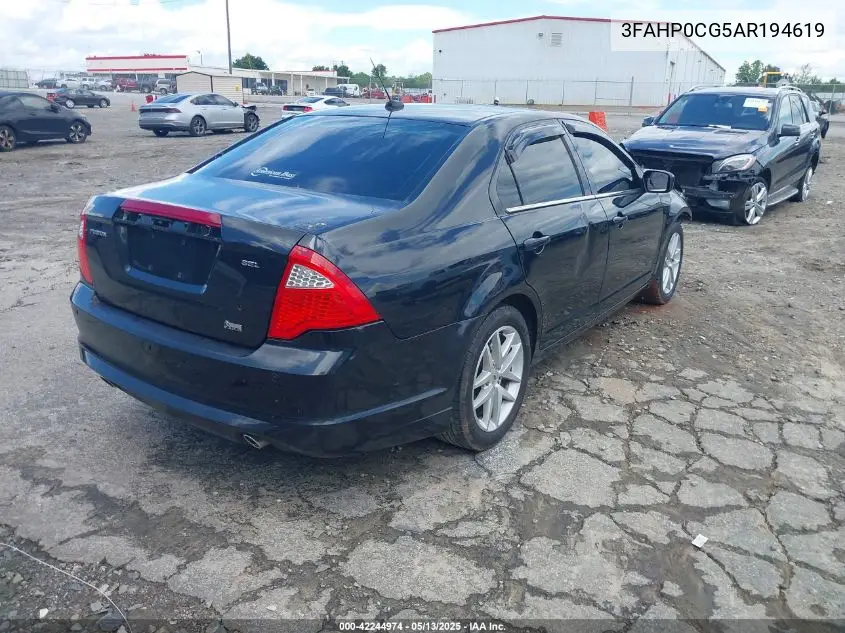 2010 Ford Fusion Sel VIN: 3FAHP0CG5AR194619 Lot: 42244974