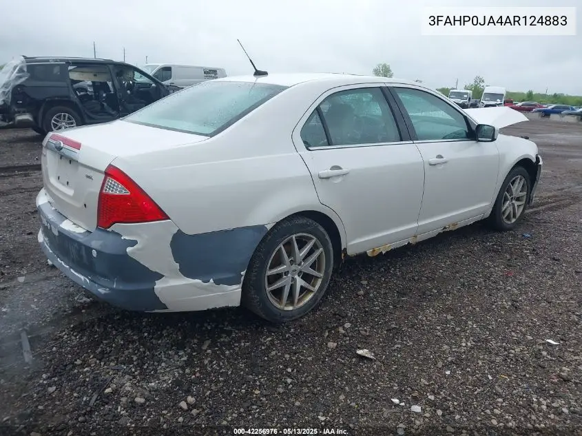 2010 Ford Fusion Sel VIN: 3FAHP0JA4AR124883 Lot: 42256976
