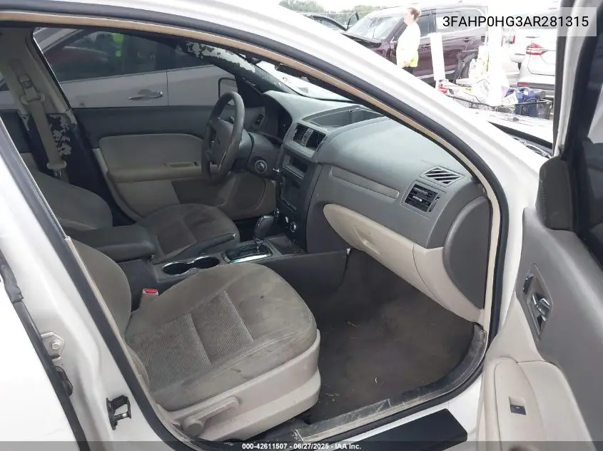 2010 Ford Fusion Se VIN: 3FAHP0HG3AR281315 Lot: 42611507