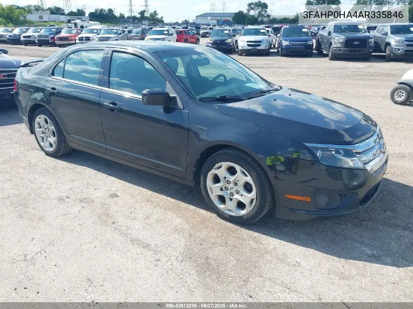 2010 Ford Fusion Se VIN: 3FAHP0HA4AR335846 Lot: 42612236