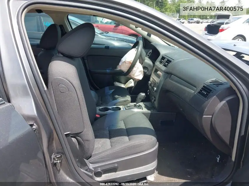 2010 Ford Fusion Se VIN: 3FAHP0HA7AR400575 Lot: 42622292