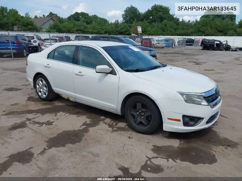 2010 Ford Fusion Se VIN: 3FAHP0HA3AR133645 Lot: 42634207