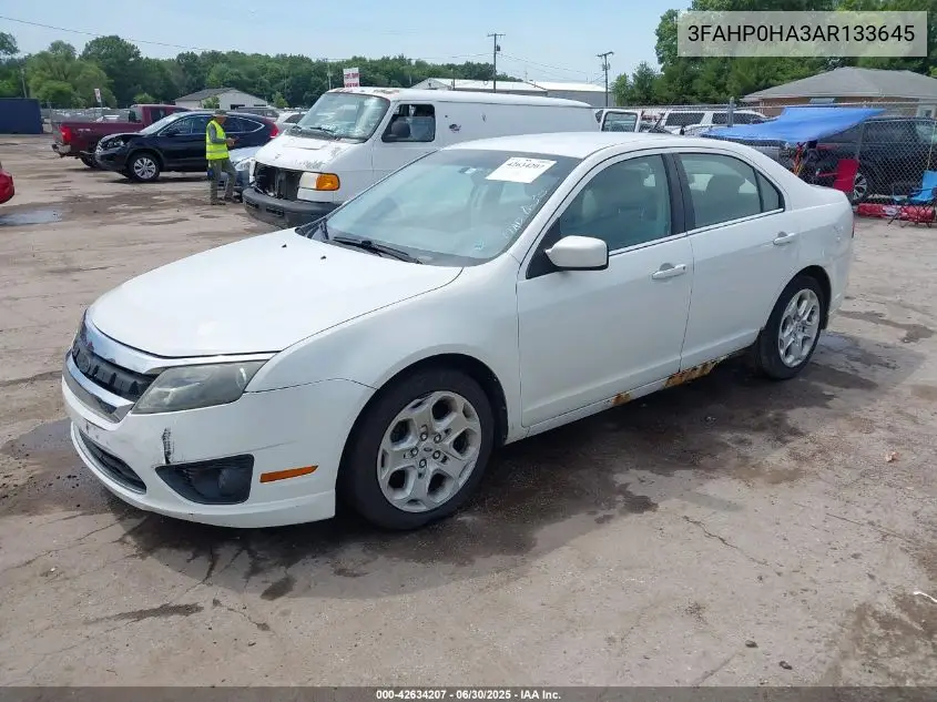 2010 Ford Fusion Se VIN: 3FAHP0HA3AR133645 Lot: 42634207