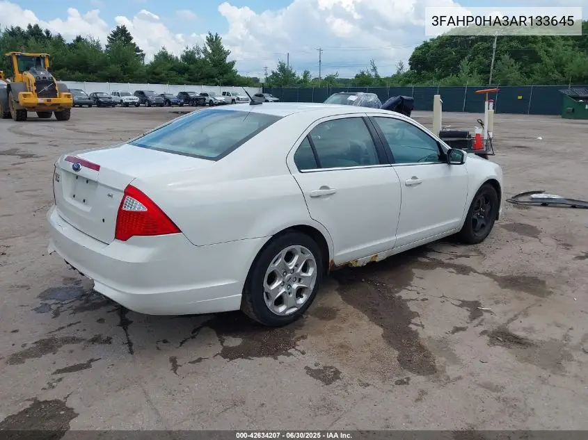 2010 Ford Fusion Se VIN: 3FAHP0HA3AR133645 Lot: 42634207