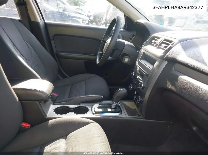 2010 Ford Fusion Se VIN: 3FAHP0HA8AR342377 Lot: 42754590
