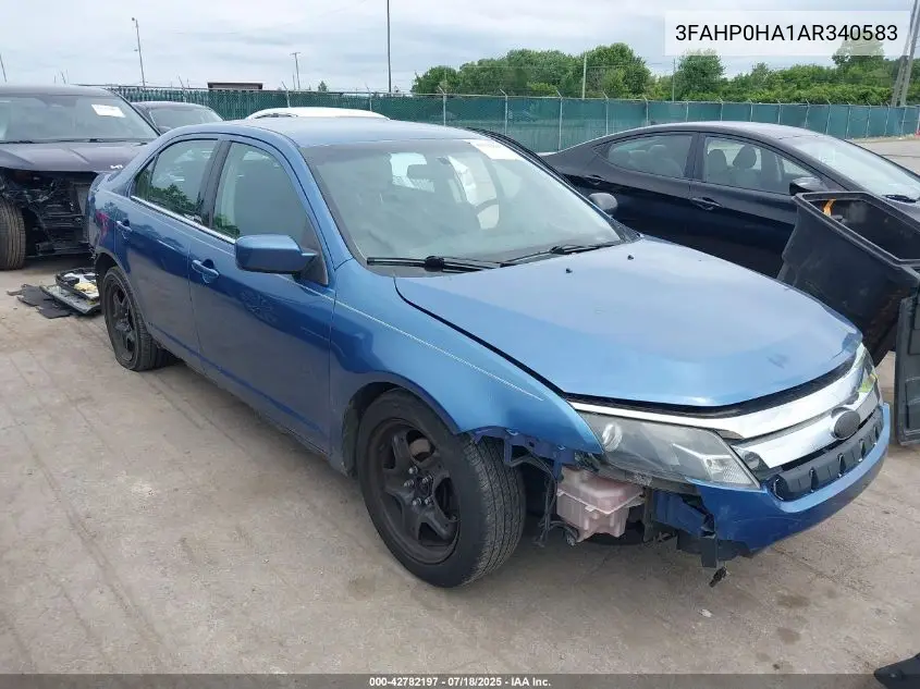 2010 Ford Fusion Se VIN: 3FAHP0HA1AR340583 Lot: 42782197