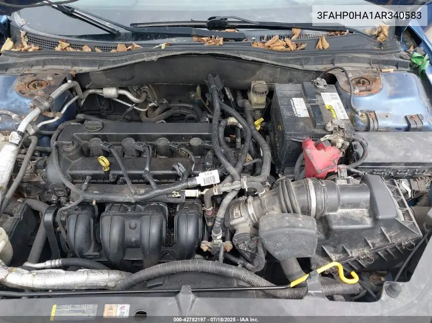 2010 Ford Fusion Se VIN: 3FAHP0HA1AR340583 Lot: 42782197