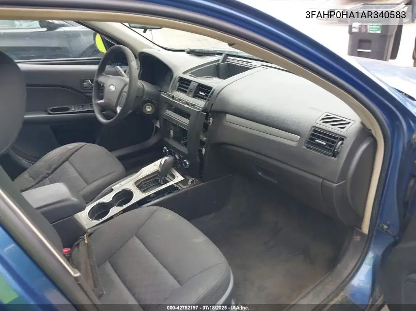 2010 Ford Fusion Se VIN: 3FAHP0HA1AR340583 Lot: 42782197