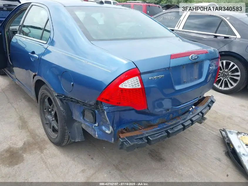 2010 Ford Fusion Se VIN: 3FAHP0HA1AR340583 Lot: 42782197