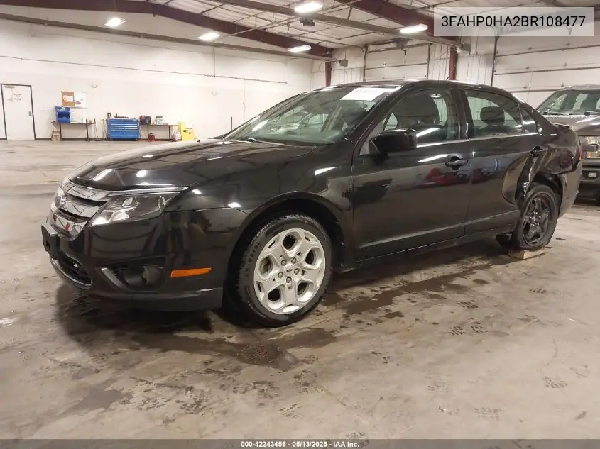 2011 Ford Fusion Se VIN: 3FAHP0HA2BR108477 Lot: 42243456
