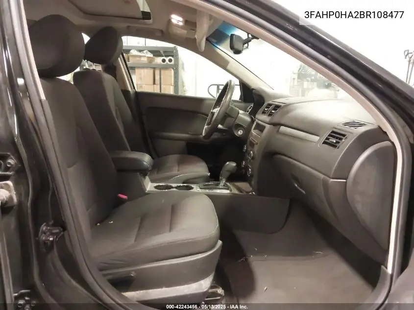 2011 Ford Fusion Se VIN: 3FAHP0HA2BR108477 Lot: 42243456