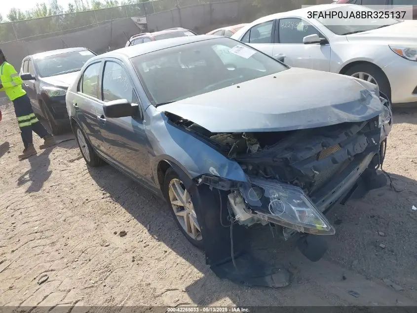 2011 Ford Fusion Sel VIN: 3FAHP0JA8BR325137 Lot: 42265033