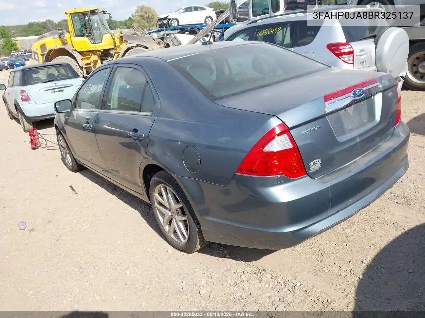 2011 Ford Fusion Sel VIN: 3FAHP0JA8BR325137 Lot: 42265033