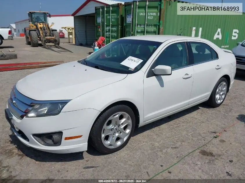 2011 Ford Fusion Se VIN: 3FAHP0HA1BR168993 Lot: 42587672