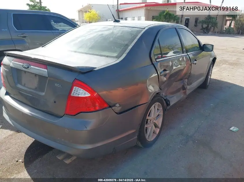 2012 Ford Fusion Sel VIN: 3FAHP0JAXCR199168 Lot: 42009376