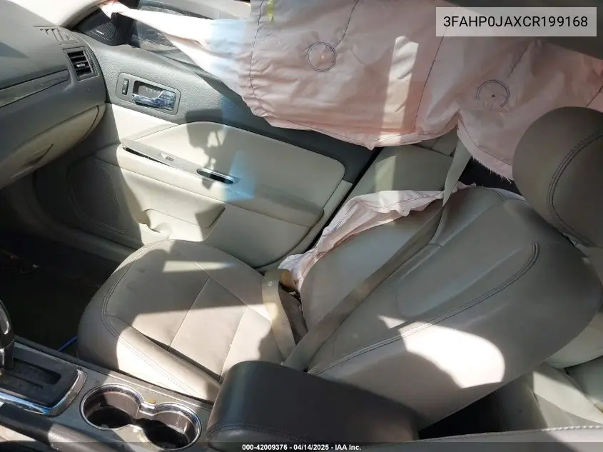 2012 Ford Fusion Sel VIN: 3FAHP0JAXCR199168 Lot: 42009376