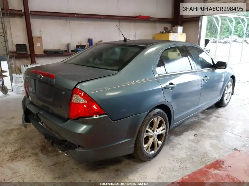 2012 Ford Fusion Se VIN: 3FAHP0HA8CR298495 Lot: 42245859