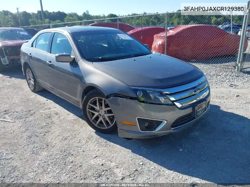 2012 Ford Fusion Sel VIN: 3FAHP0JAXCR129380 Lot: 42257035