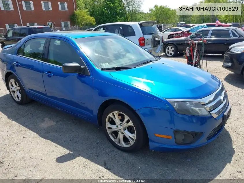 2012 Ford Fusion Se VIN: 3FAHP0HA9CR100829 Lot: 42262927