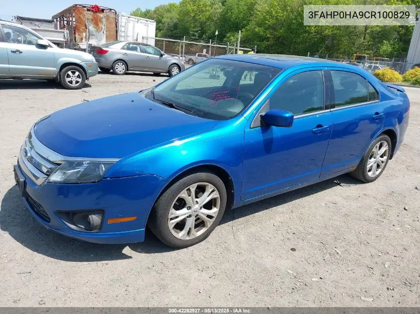 2012 Ford Fusion Se VIN: 3FAHP0HA9CR100829 Lot: 42262927